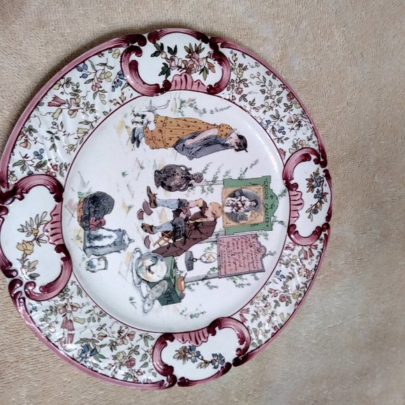 Antique SARREGUEMINES Wall Plate From France - Picture 2 of 4